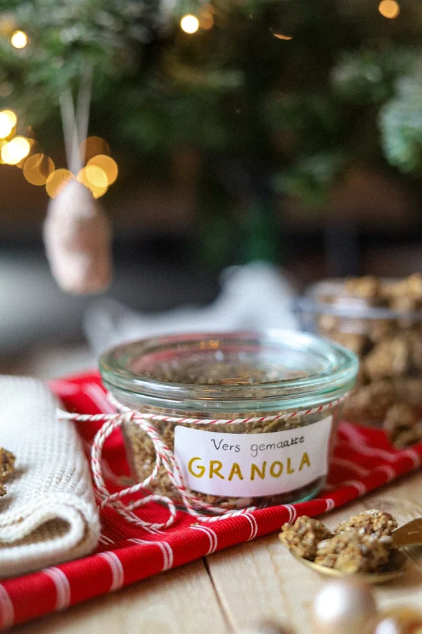 Cadeautip: homemade granola verpakt in een herbruikbaar potje