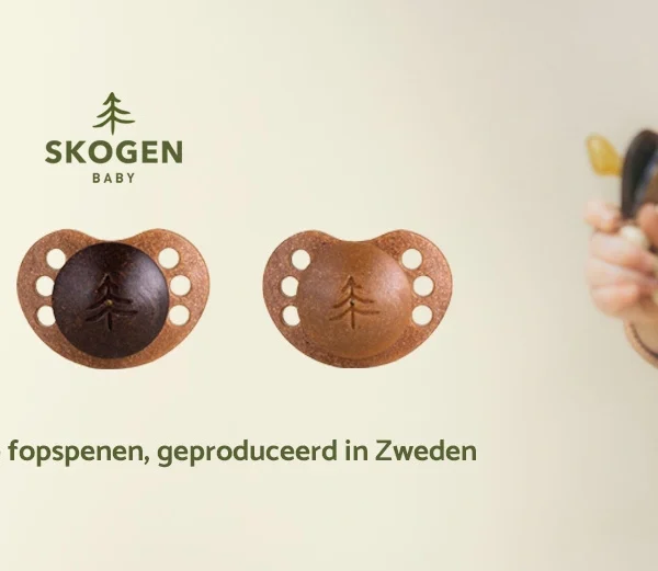 Klimaatvriendelijke fopspenen van Skogen Baby