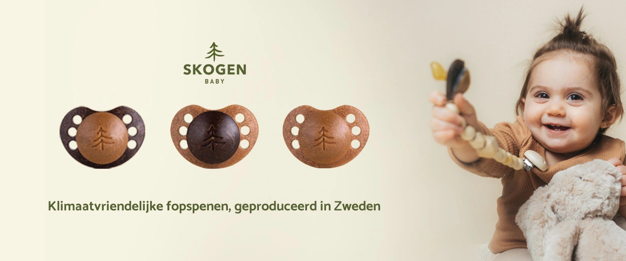 Klimaatvriendelijke fopspenen van Skogen Baby